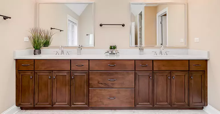 Bathroom Cabinet Renovation in Republic