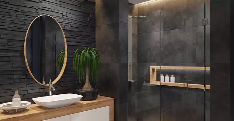 Bathroom Floor Tile Remodel in Republic